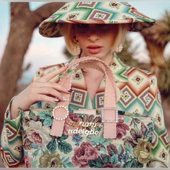 Autumn Adelgbo Floral Jacquard Handbag, Multicolor - Picture 2 of 4